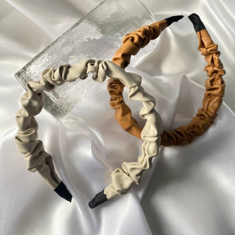 Vintage PU Leather Headband/hair bands